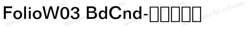 FolioW03 BdCnd字体转换